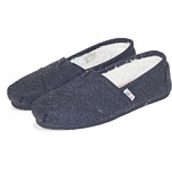Toms Shoes: The Classic Slip Ons in Black Woolen, Sneakers for Women