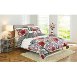 Better Homes and Gardens Floral Silhouette 5-Piece Bedding Comforter Set