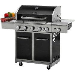 Better Homes and Gardens 5-Burner Gas Grill with Searing Side Burner, Rear Burner with Rotisserie Kit