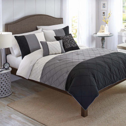 Better Homes and Gardens Banded Onyx 5-Piece Bedding Comforter Set