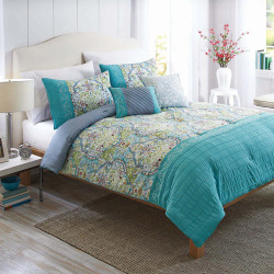 Better Homes and Gardens Watercolor Damask 5-Piece Bedding Comforter Set