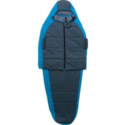 Ozark Trail 10-Degree Adult Thinsulate Wearable Sleeping Bag, Sky Blue/Charcoal