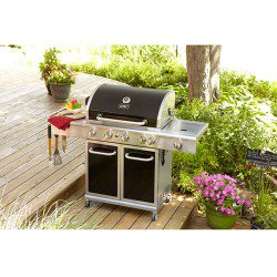 Better Homes and Gardens 5-Burner Gas Grill with Side Burner, Black