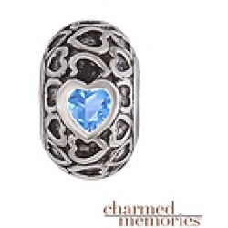Charmed Memories Couple's Heart Charm Sterling Silver