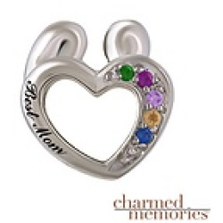 Charmed Memories Mother and Child Family Sterling Silver Charm