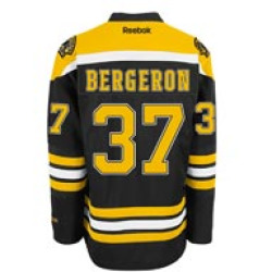 Patrice Bergeron Boston Bruins Reebok Premier Replica Home NHL Hockey Jersey