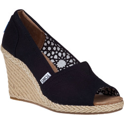 Calypso Wedge Pump Black Fabric Image Missing