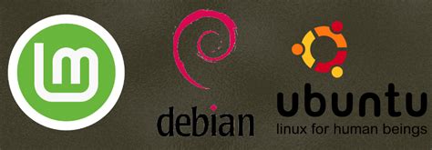 Debian Ubuntu RHEL logos