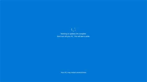 Windows update screen