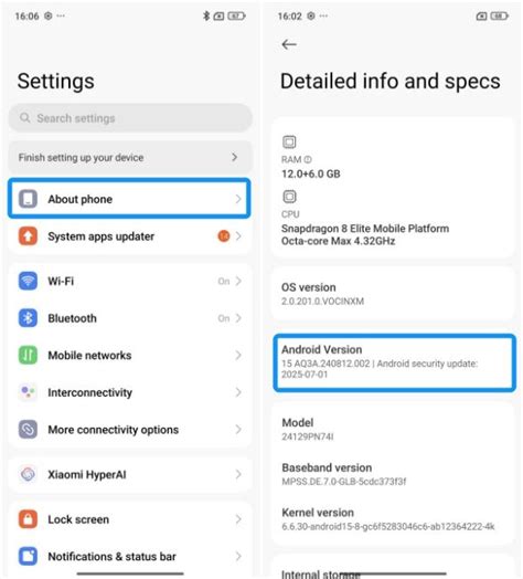 android version settings