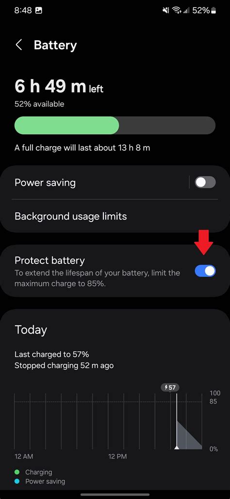 app battery settings toggle