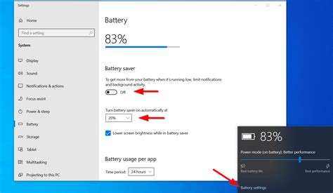 battery background settings