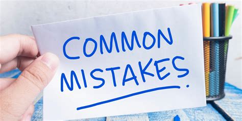 common mistakes list