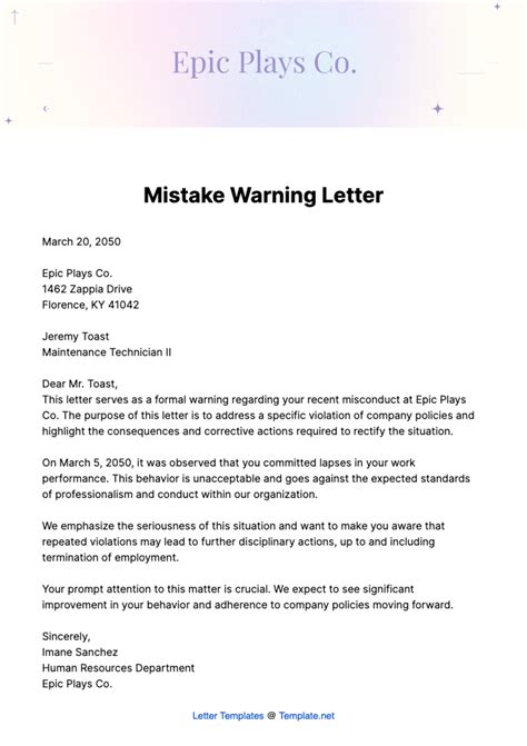 computer mistake warning