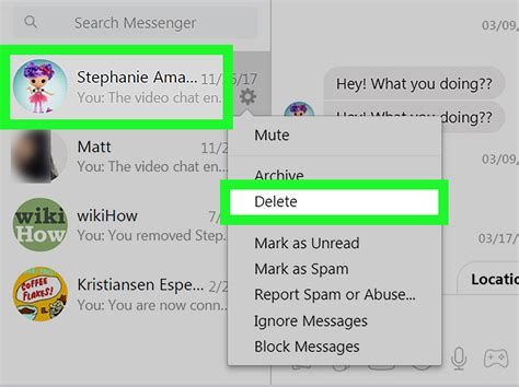 delete message steps