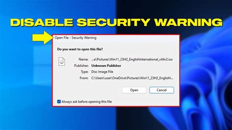 file manager security warning