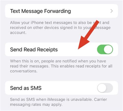 iphone settings read receipts toggle