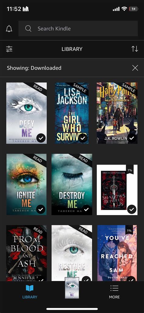 kindle reading downloaded books