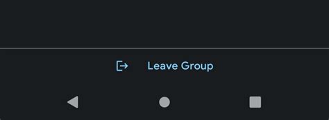 leave group details screen
