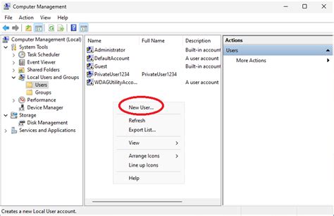 local user account permissions
