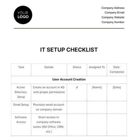 post-install setup checklist