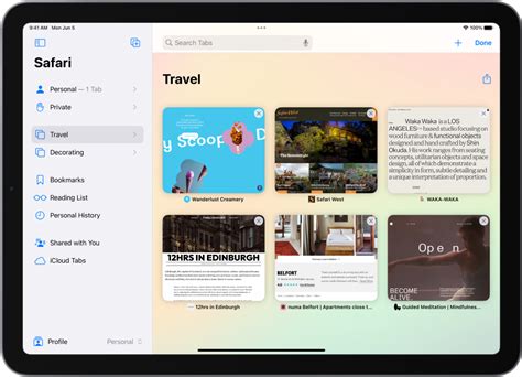safari settings ipados