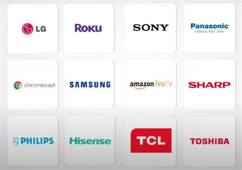 smart TV brand logos
