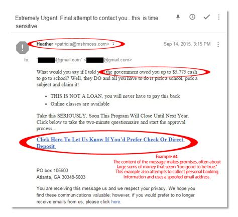 spam comment example