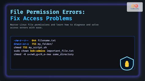 troubleshooting file permission errors