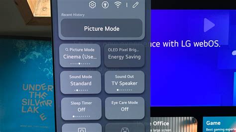 webOS settings menu