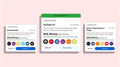 youtube tv genre plans