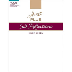Hanes Silk Reflections Plus Control Top4; Enhanced Toe Pantyhose 3-Pack Nude 5