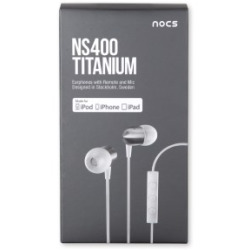 Nocs White NS400 Titanium iOS Earphones