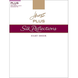 Hanes Silk Reflections Plus Regular4; Enhanced Toe Pantyhose 3-Pack Little Color