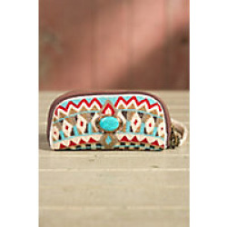 Turquoise Power Mary Frances Designer Wristlet Wallet