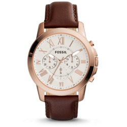 Fossil Grant Chronograph Brown Leather Watch Fs4991