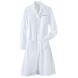 Fashion Seal ladies full length lab coat. - White - XS