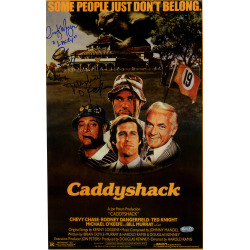 Michael O'Keefe/Cindy Morgan/Chevy Chase Triple Signed 10x16 CaddyShack Movie Poster Photo w/" Lacey"Insc.