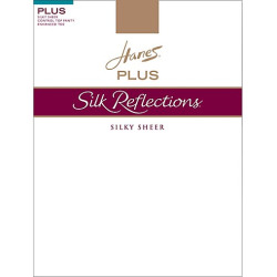 Hanes Silk Reflections Plus Control Top4; Enhanced Toe Pantyhose 3-Pack Barely There 5