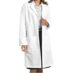 Fashion Seal unisex full length lab coat. - White - XS