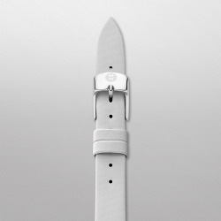 Michele 12Mm Silver Satin Tech Strap Ms12ak120040