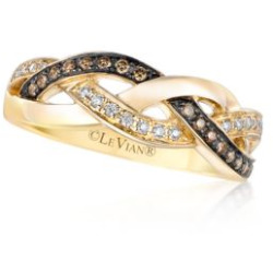 Le Vian Chocolate Diamonds and Vanilla Diamonds Ring in 14K Honey Gold Image Missing
