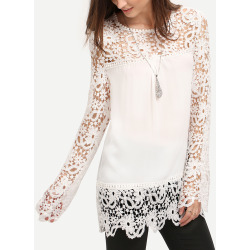Floral Crochet Lace Blouse
