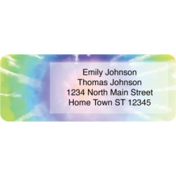 Retro Tie-Dye Return Address Label
