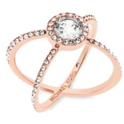 Michael Kors Jewelry Rose Gold-Tone X Ring