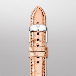 Michele 16Mm Rose Metallic Alligator Strap Ms16aa010682