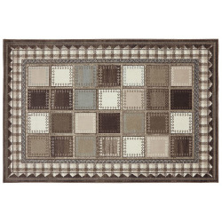 American Rug Craftsmen Woolrich Brown Box Plaid Rug Image Missing