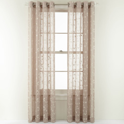 MarthaWindow Peeking Vine Grommet-Top Sheer Panel