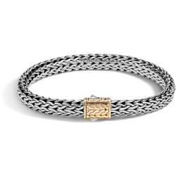 Classic Chain 7.5MM Bracelet in Silver and 18K Gold
